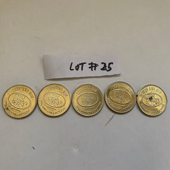 San Francisco 49ers then and now 1994-95 collectable coins 5 of 20 Lot #25 - Picture 2 of 9